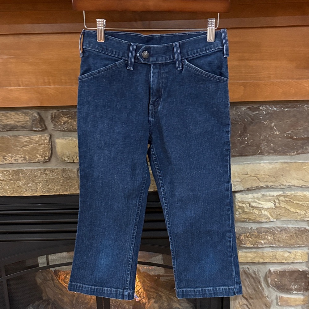 Levi's High Waisted Dark Blue Jeans Girls 14
